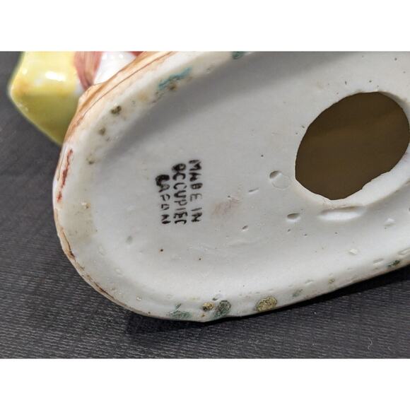 Victorian Figurine Courting Couple VTG Hadson Porcelain Occupied Japan **Crack** - Picture 8 of 11